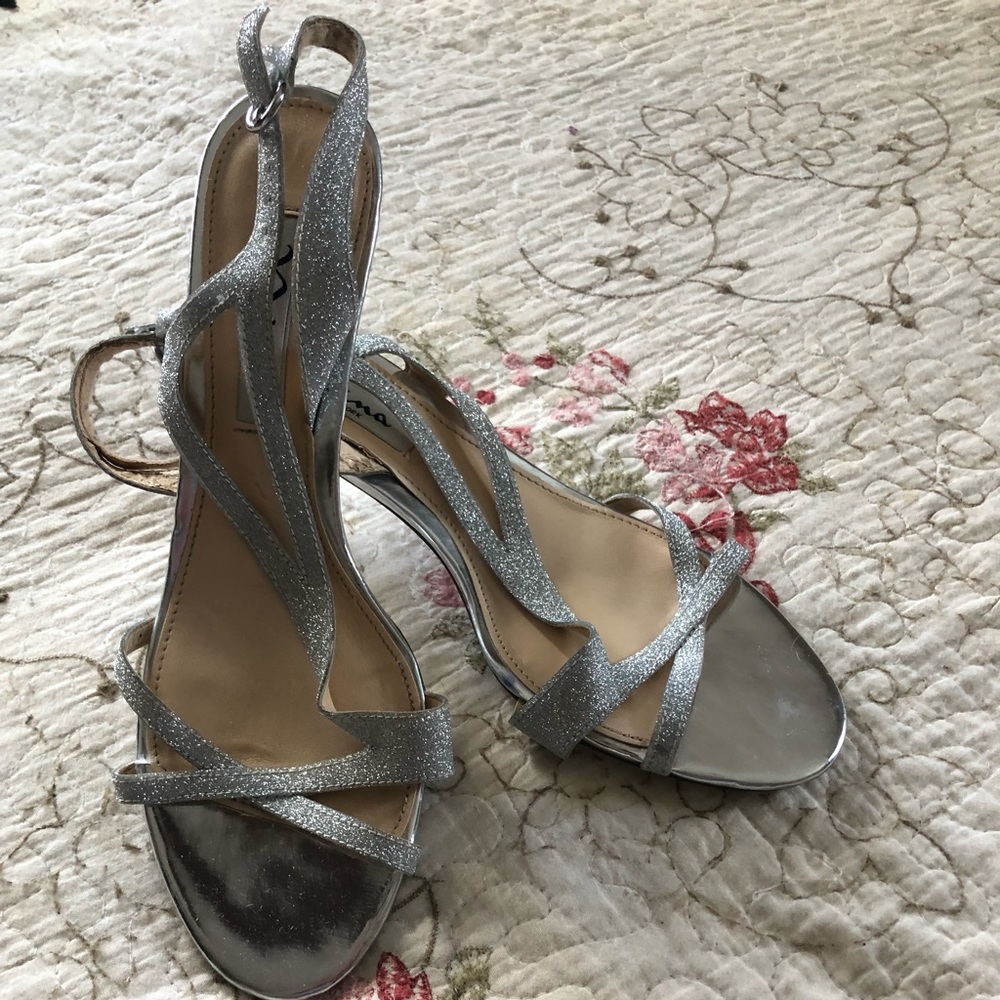 Silver strapped sandels